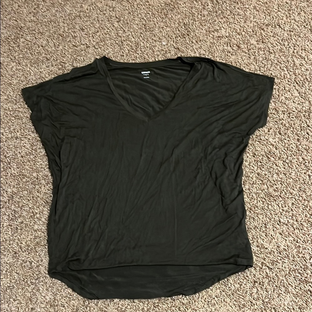 Women's Black V-Neck Top